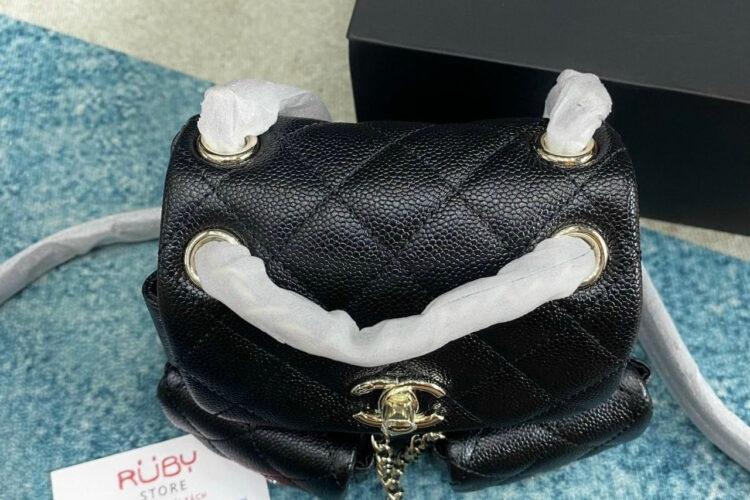 Ba Lô CN 23SS Mini Duma Backpack Black Caviar GHW Màu đen