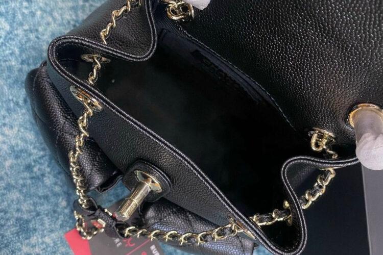 Ba Lô CN 23SS Mini Duma Backpack Black Caviar GHW Màu đen