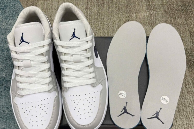 Giày Air Jordan 1 Low Georgetown Màu Xám Trắng Xanh