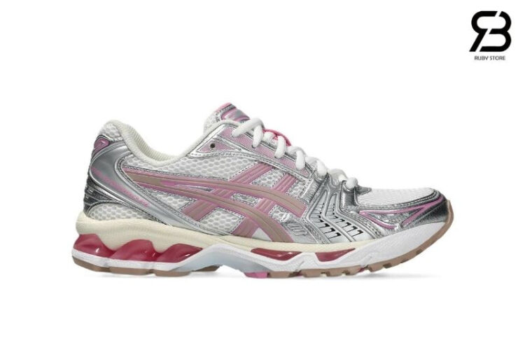 Giày Asics Gel Kayano 14 Unlimited Pack White Fawn Bạc Hồng