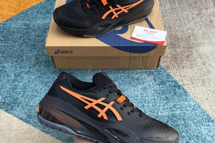 Giày Asics Gel Resolution X Black Shocking Orange đen Cam
