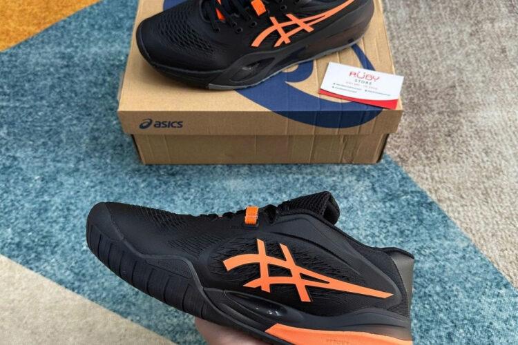 Giày Asics Gel Resolution X Black Shocking Orange đen Cam
