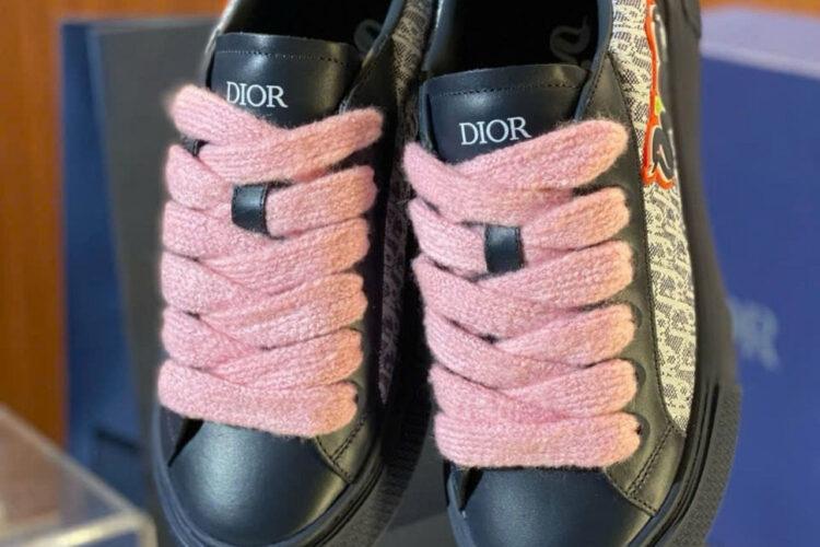 Giày Dior And Kaws B33 Navy Blue Calfskin Xanh