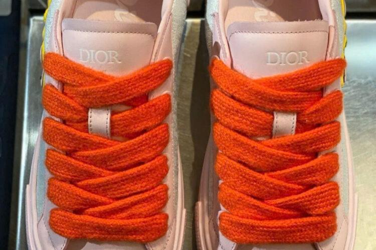 Giày Dior And Kaws B33 Pink Gray Calfskin Hồng Xám