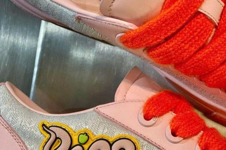 Giày Dior And Kaws B33 Pink Gray Calfskin Hồng Xám