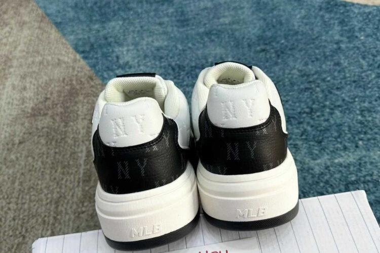Giày MLB Chunky Liner Embo Monogram White Black Trắng Đen
