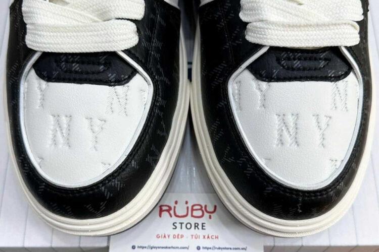 Giày MLB Chunky Liner Embo Monogram White Black Trắng Đen