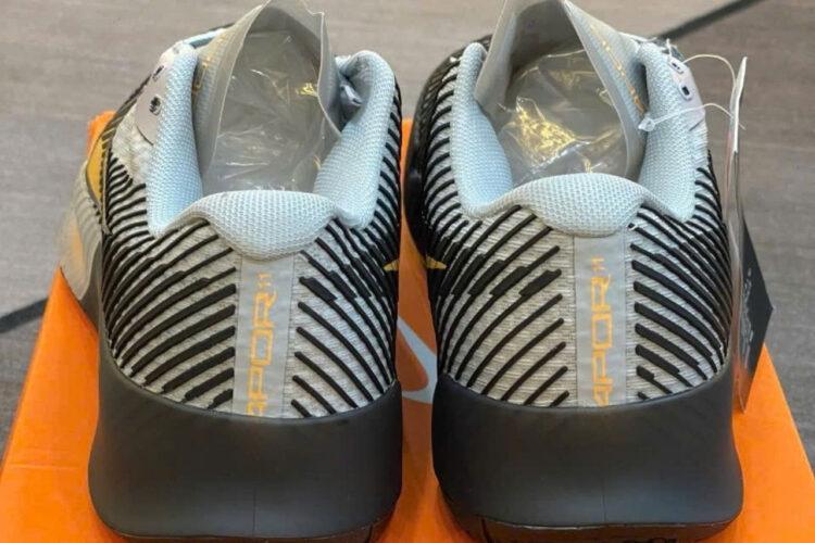 Giày Nike Court Air Zoom Vapor 11 Clay Wolf Grey Laser Orange Xám Vàng