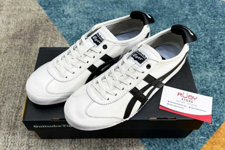 Giày Onitsuka Tiger Mexico 66 White Black Trắng đen