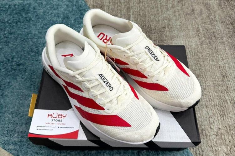 Giày adidas Adizero EVO SL Off White Better Scarlet Kem đỏ