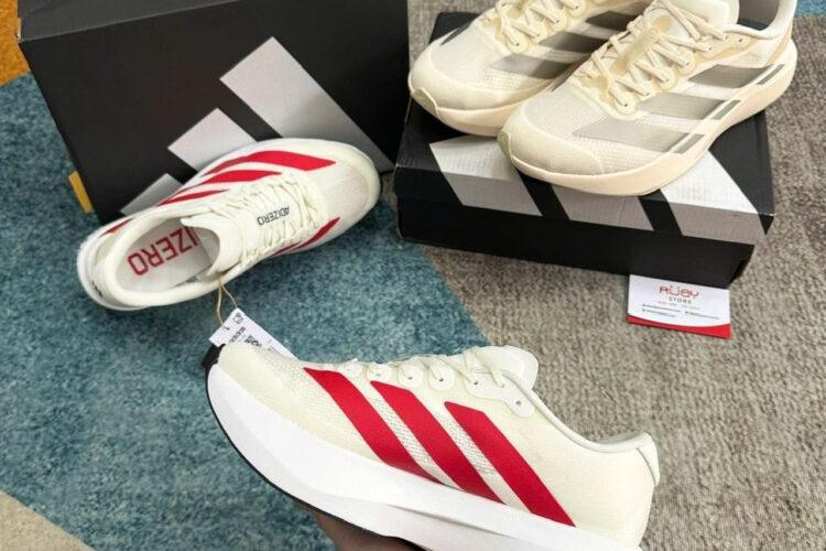 Giày adidas Adizero EVO SL Off White Better Scarlet Kem đỏ