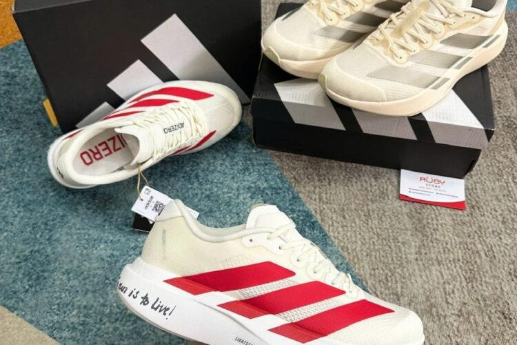Giày adidas Adizero EVO SL Off White Better Scarlet Kem đỏ