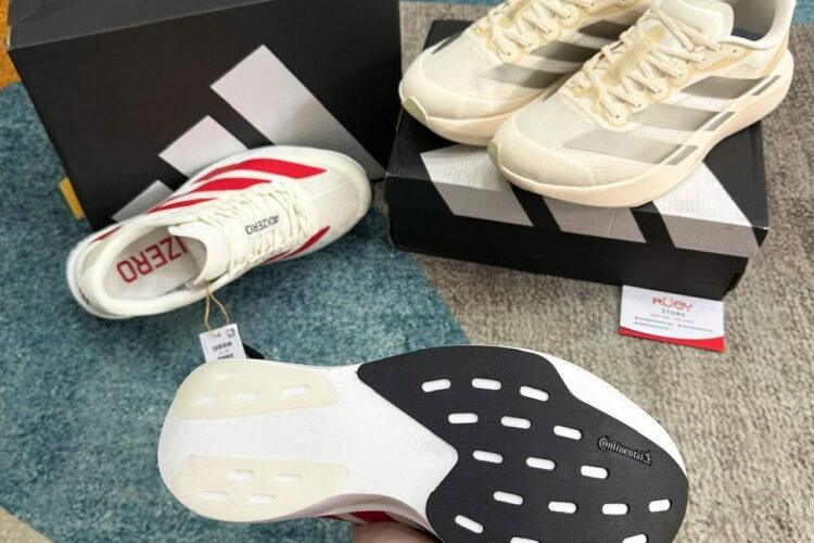 Giày adidas Adizero EVO SL Off White Better Scarlet Kem đỏ