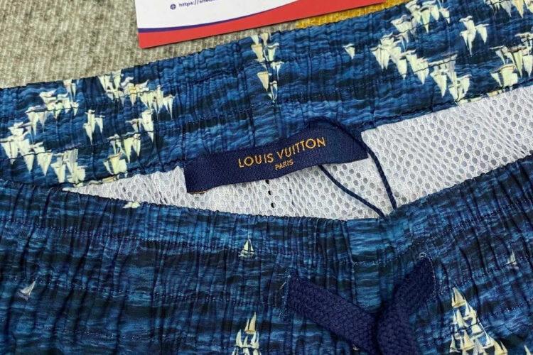 Quần Short LV Printed Monogram Swim Shorts Blue Ocean