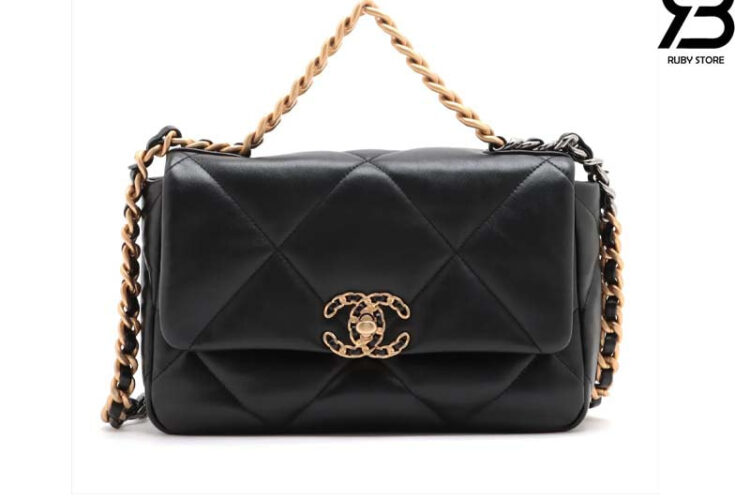 Túi CN 19 Flap Bag Black Lambskin GHW 26CM Màu đen