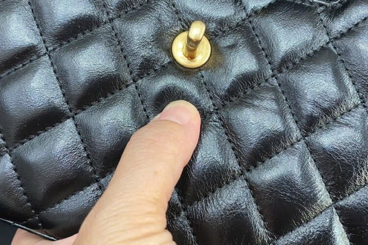 Túi CN 2023 Mini Shopping Kelly Black Calfskin 19CM Màu đen