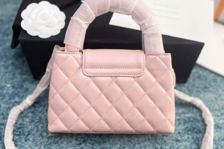 Túi CN 2023 Mini Shopping Kelly Pink Calfskin 19CM Màu Hồng nhạt