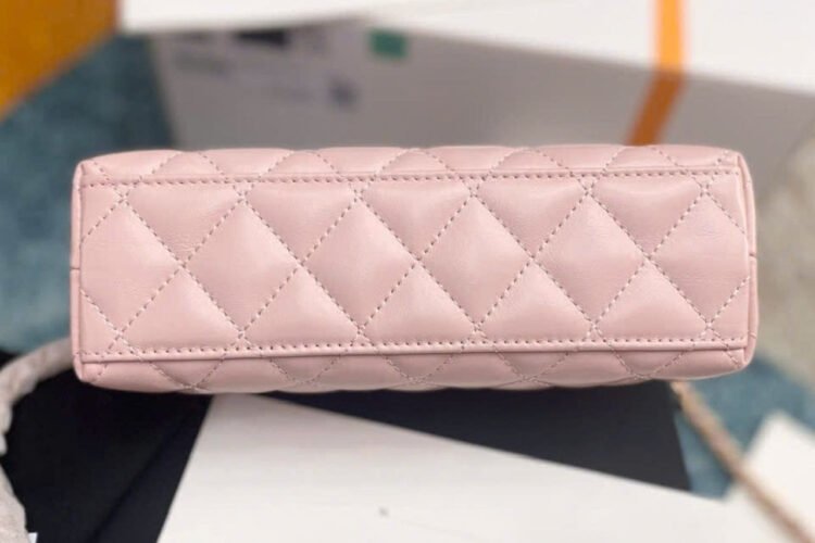 Túi CN 2023 Mini Shopping Kelly Pink Calfskin 19CM Màu Hồng nhạt