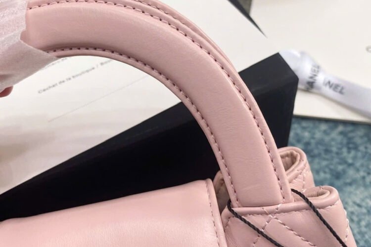 Túi CN 2023 Mini Shopping Kelly Pink Calfskin 19CM Màu Hồng nhạt