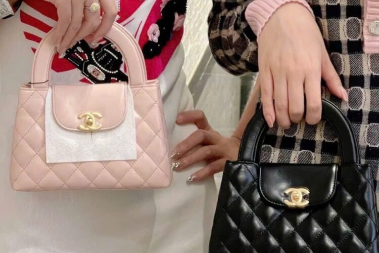 Túi CN 2023 Mini Shopping Kelly Pink Calfskin 19CM Màu Hồng nhạt