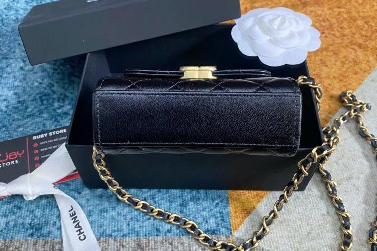 Túi CN 22B Extra Mini Handle Clutch With Chain Black Lambskin đen Best Pháp
