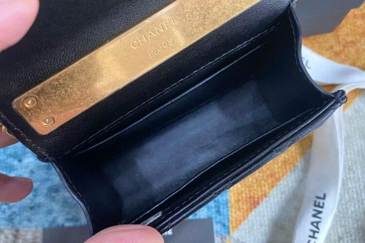 Túi CN 22B Extra Mini Handle Clutch With Chain Black Lambskin đen Best Pháp