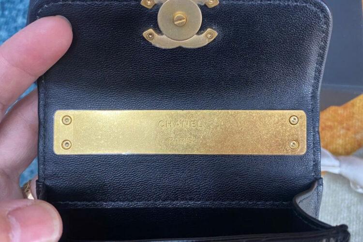 Túi CN 22B Extra Mini Handle Clutch With Chain Black Lambskin đen Best Pháp