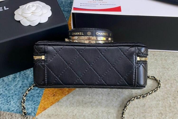 Túi CN 24 Camera Bag Black Lambskin 16CM đen Da cừu Best Pháp