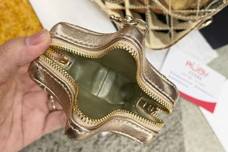 Túi CN 24C Mini Flap Bag With Star Coin Purse Gold 19CM Vàng