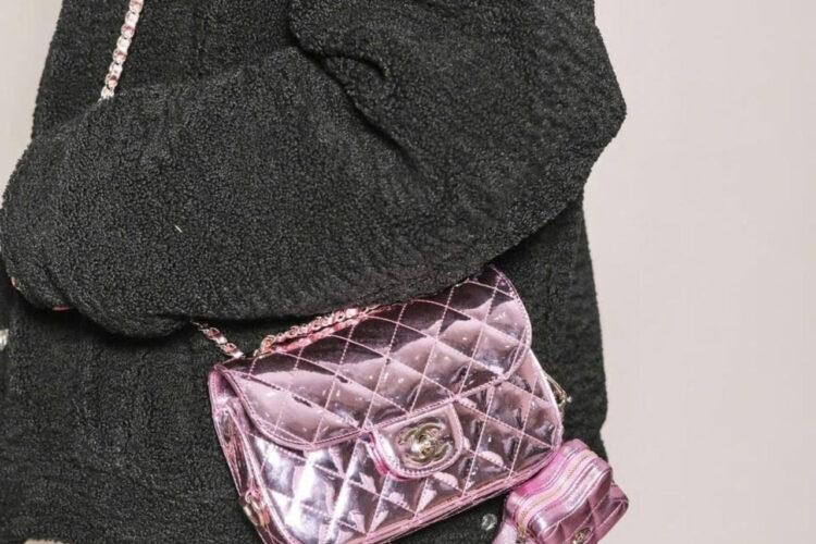 Túi CN 24C Mini Flap Bag With Star Coin Purse Pink 19CM Hồng