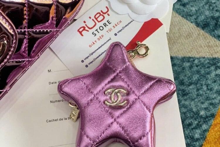 Túi CN 24C Mini Flap Bag With Star Coin Purse Pink 19CM Hồng