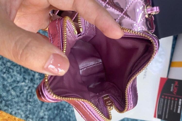 Túi CN 24C Mini Flap Bag With Star Coin Purse Pink 19CM Hồng