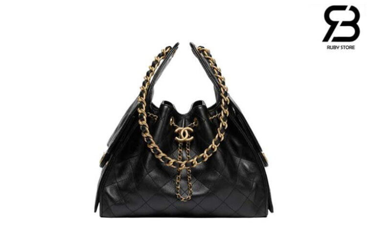 Túi CN 25 Small Handbag Black Calfskin Size 30 Màu đen