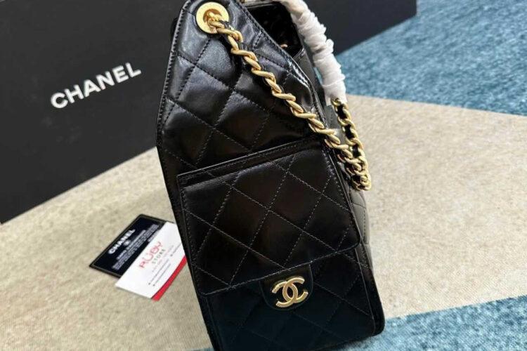 Túi CN 25 Small Handbag Black Calfskin Size 30 Màu đen