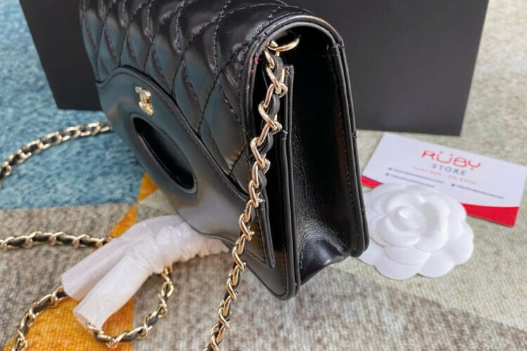 Túi CN 31 Wallet On Chain Black Lambskin 19CM Màu đen