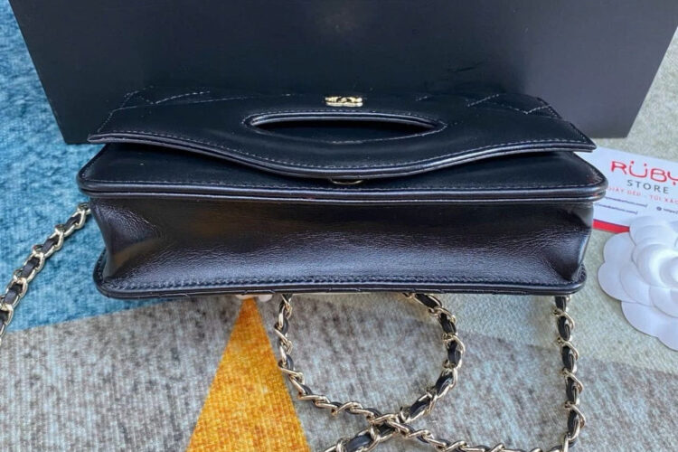Túi CN 31 Wallet On Chain Black Lambskin 19CM Màu đen