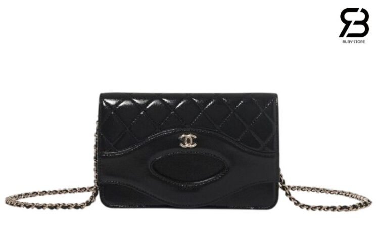 Túi CN 31 Wallet On Chain Black Lambskin 19CM Màu Đen