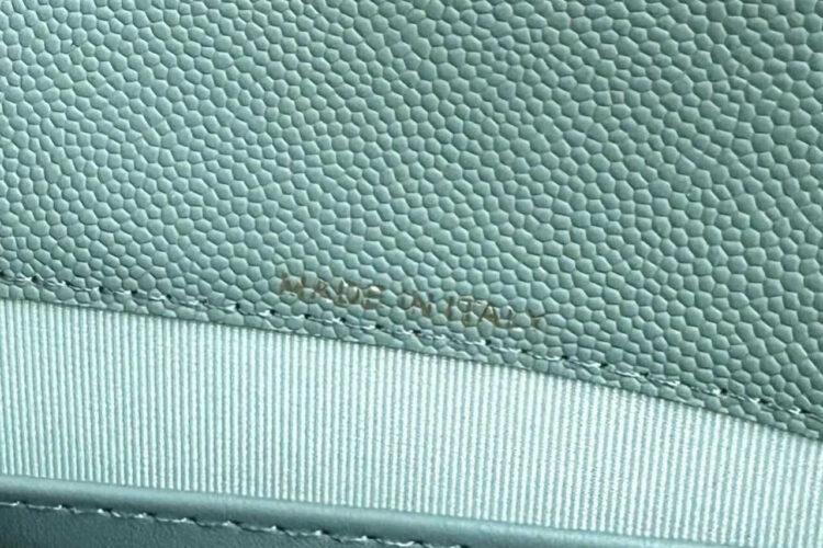 Túi CN Boy Long Flap Wallet Tiffany Blue Caviar GHW Xanh Dương