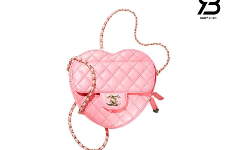 Túi CN CC In Love Large Heart Bag 20CM Màu Hồng