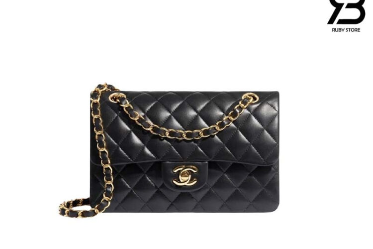 Túi CN Classic Small Black Lambskin GHW 23CM Màu đen da cừu