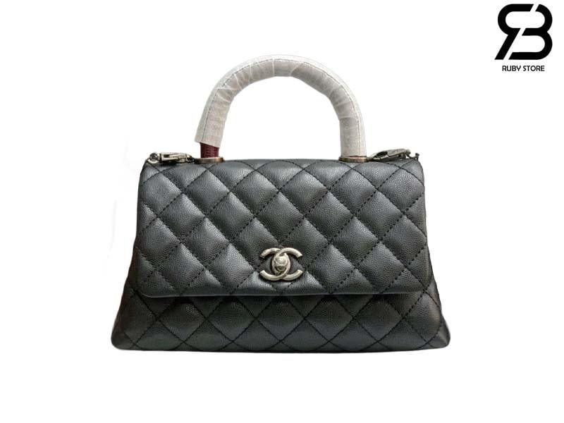 Túi CN Coco Small Bag 9.5 Flap Black Caviar SHW 24CM Màu đen