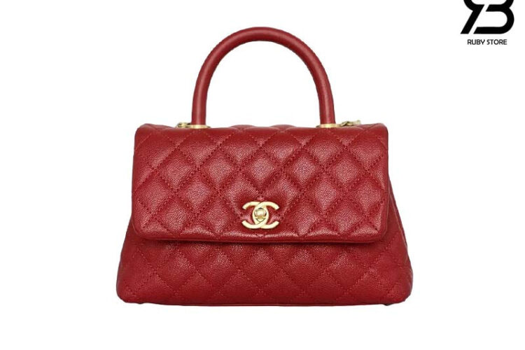 Túi CN Coco Small Bag 9.5 Flap Red Caviar GHW 24CM Màu đỏ