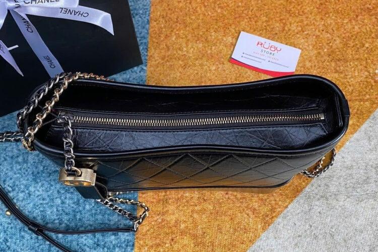 Túi CN Hobo Gabrielle Small Black Calfskin 24CM đen best da nhập