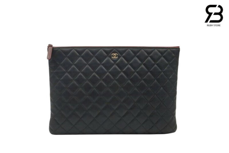 Túi CN Large Clutch Black Lambskin A69251 Màu Đen