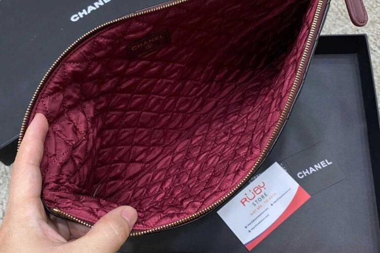Túi CN Large Clutch Black Lambskin A69251 Màu Đen
