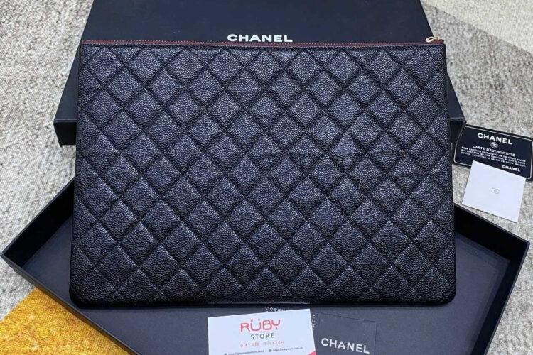 Túi CN Large Cluth Black Caviar A69251 Màu đen