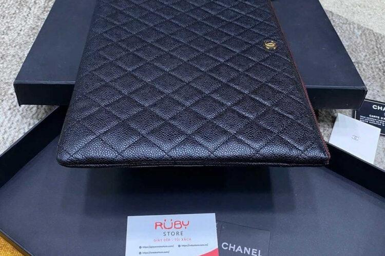 Túi CN Large Cluth Black Caviar A69251 Màu đen