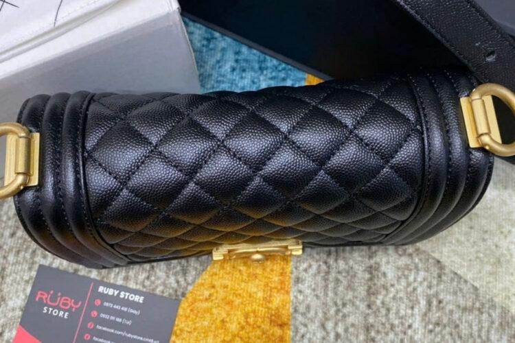 Túi CN Le Boy Small Black Caviar Gold 20.5CM Màu đen Best Pháp