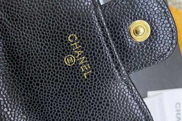 Túi CN Vintage Phone Holder Black Caviar GHW đen Khóa Vàng