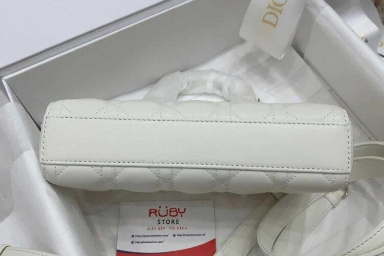 Túi Dior Small Lady D-Joy Latte Lambskin GHW Màu Kem Best Pháp